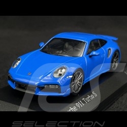 Porsche 911 Turbo S Coupe Sport Design Type 992 2021 Sharkblau 1/43 Minichamps 410060072