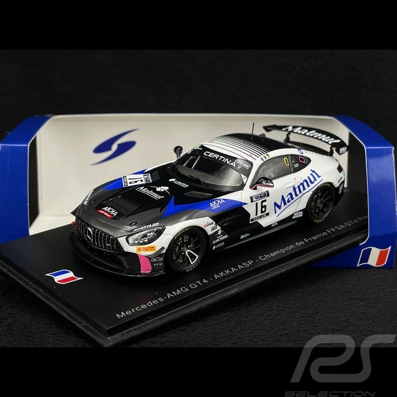 Mercedes-AMG GT4 n° 16 Französischer Meister FFSA Pro-Am 2021 1/43 Spark SF263 Mercedes-AMG GT4 n° 16 Französischer Meister FFSA Pro-Am 2021 1/43 Spark SF263