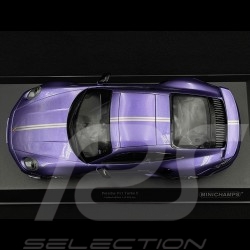 Porsche 911 Turbo S Type 992 2021 20ème Anniversaire Chine Bleu Violet Métallique 1/18 Minichamps 155069174