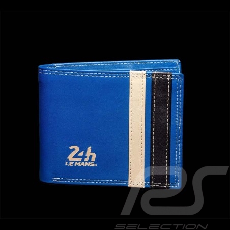 Wallet 24h Le Mans Compact Royal Blue Leather Bignan 26775-0012