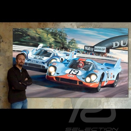 Bâche Porsche 917K le Mans 1971 dessin original de Benjamin Freudenthal