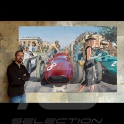 Banner "La Dolce Vita, GP Pescara 1957" Originalzeichnung von Benjamin Freudenthal