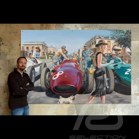 Banner "La Dolce Vita, GP Pescara 1957" Originalzeichnung von Benjamin Freudenthal