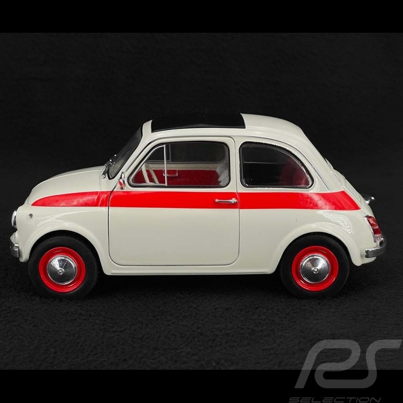 Fiat 500 Nuova Sport 1965 Beige / Red 1/18 Solido S1801401