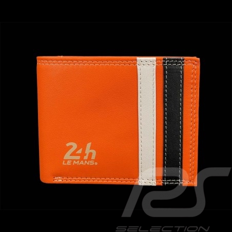 Wallet 24h Le Mans Compact Orange Leather Bignan 26775-1206