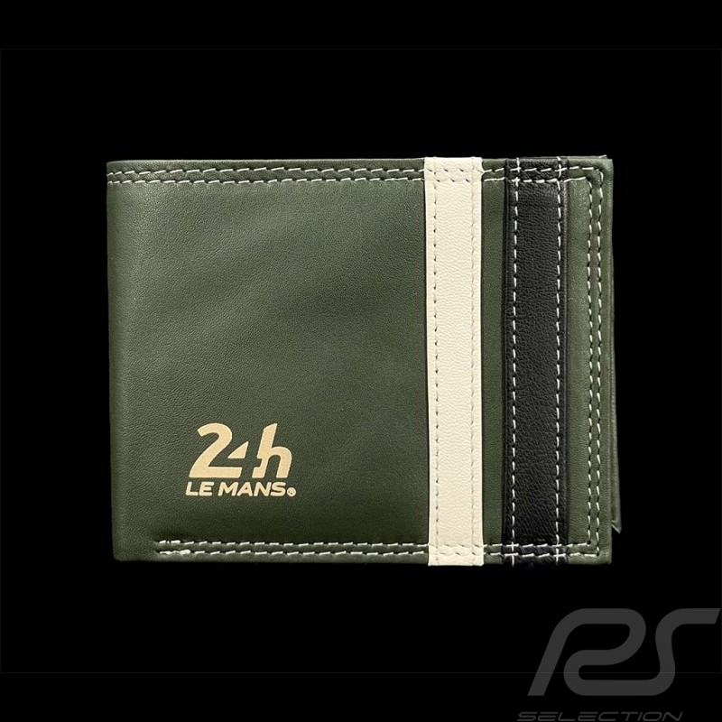 Portefeuille 24h Le Mans Compact Cuir Vert Bignan 26775-3037
