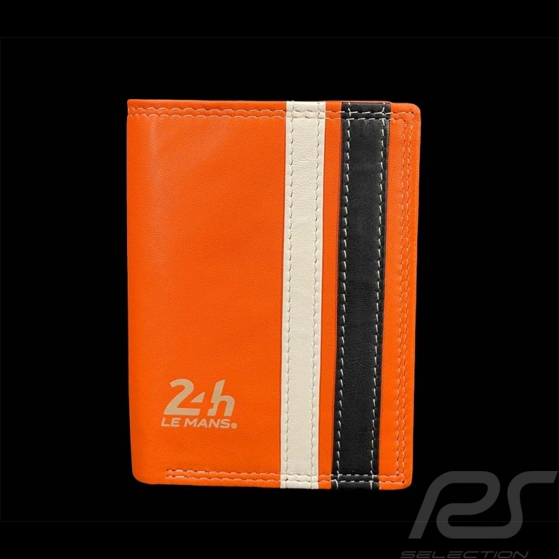 Portefeuille 24h Le Mans Cuir Orange Walcker 26777-1606