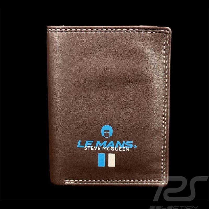 Brieftasche Steve McQueen Le Mans Compact Leder Dunkelbraun Tyler 26774-0199