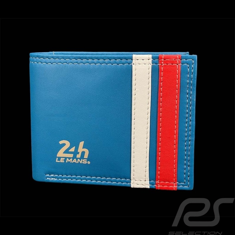 Wallet 24h Le Mans Compact Gitane Blue Leather Bignan 26775-3183