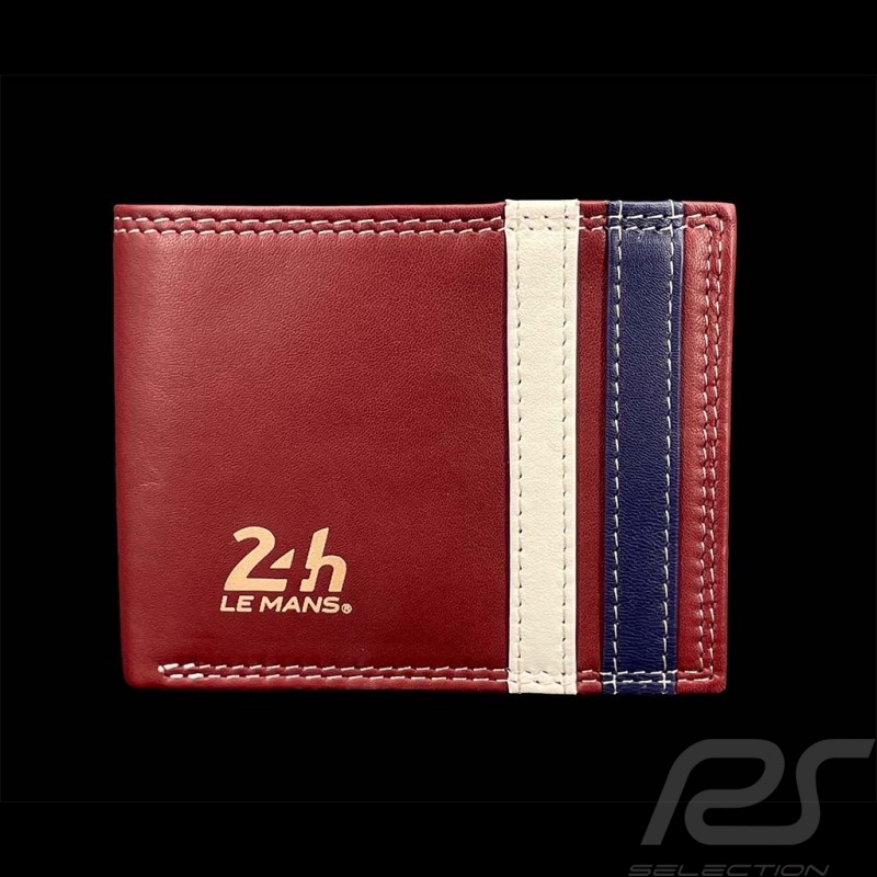 Brieftasche 24h Le Mans Compact Leder Dunkelrot Bignan 26775-4010