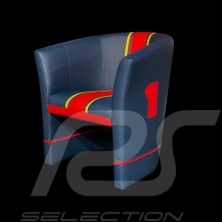 Fauteuil cabriolet Racing F1 n° 1 Max Bleu / Rouge