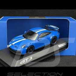 Porsche 911 GT3 Type 992 2021 Franciacorta Porsche Experience Center Bleu Requin / Blanc 1/43 Minichamps WAP0209100MPEC