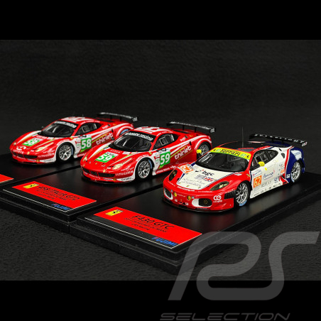 Set of 3 Ferrari 24h Le Mans 2011 1/43 True Scale Models