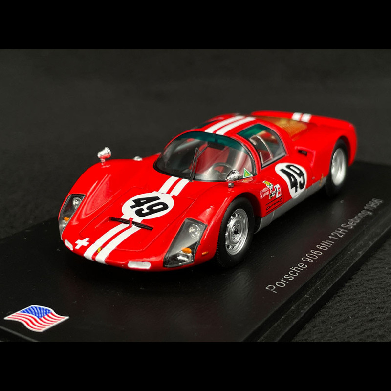 Porsche 906 n° 49 12h Sebring 1966 1/43 Spark US267