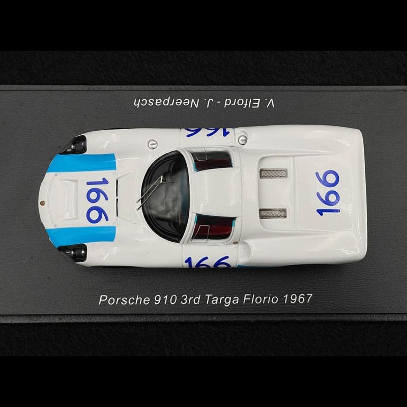 PORSCHE 910 N°174 2éme TARGA FLORIO 1967 L.CELLA - G.BISCALDI SPARK 1/43