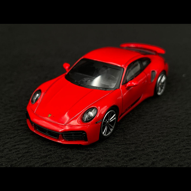 Porsche 911 Turbo S Type 992 2021 Guards Red 1/64 MiniGT
