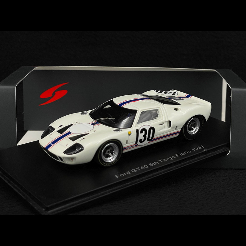 Miniature Spark 1/43 – Ford GT40 N°130 Targa Florio 1967 – H. Greder – Résine