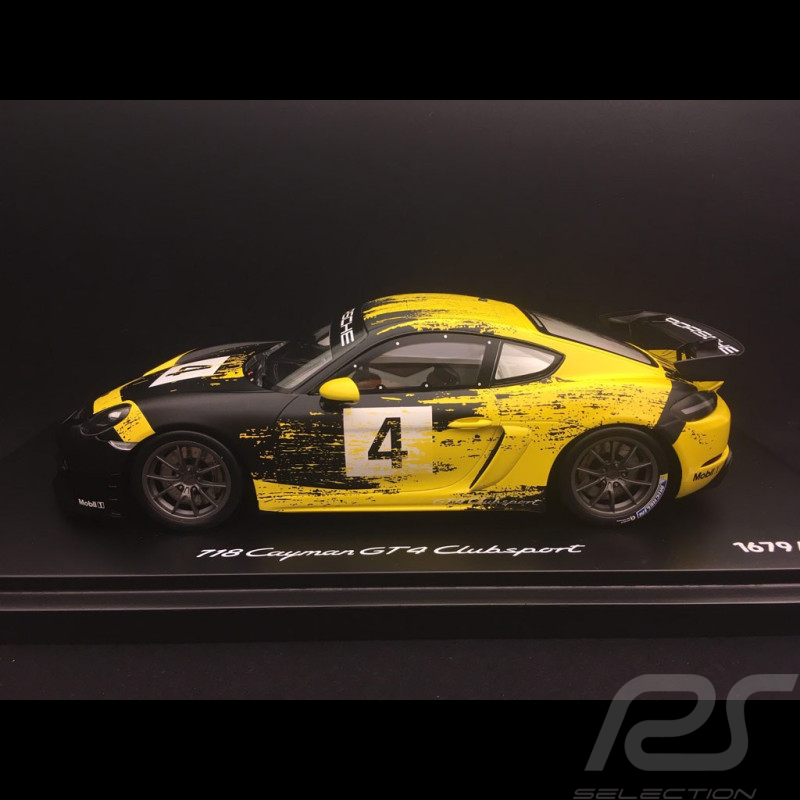 Exemplaire n° 00/2000 Porsche 718 Cayman GT4 Clubsport 2019 n° 4 présentation 1/18 Minichamps WAP0214150K