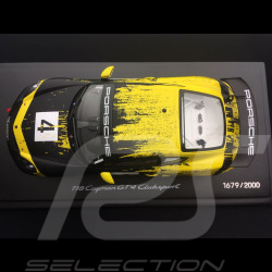Exemplaire n° 00/2000 Porsche 718 Cayman GT4 Clubsport 2019 n° 4 présentation 1/18 Minichamps WAP0214150K