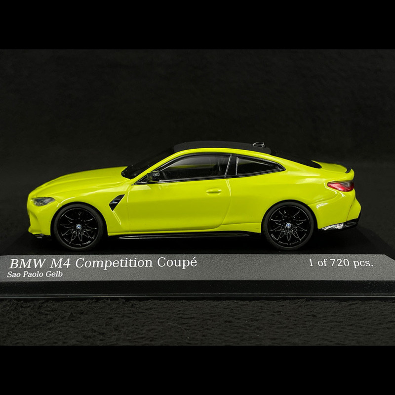 BMW M4 Competition Coupé 2020 Sao Paulo Yellow 1/43 Minichamps