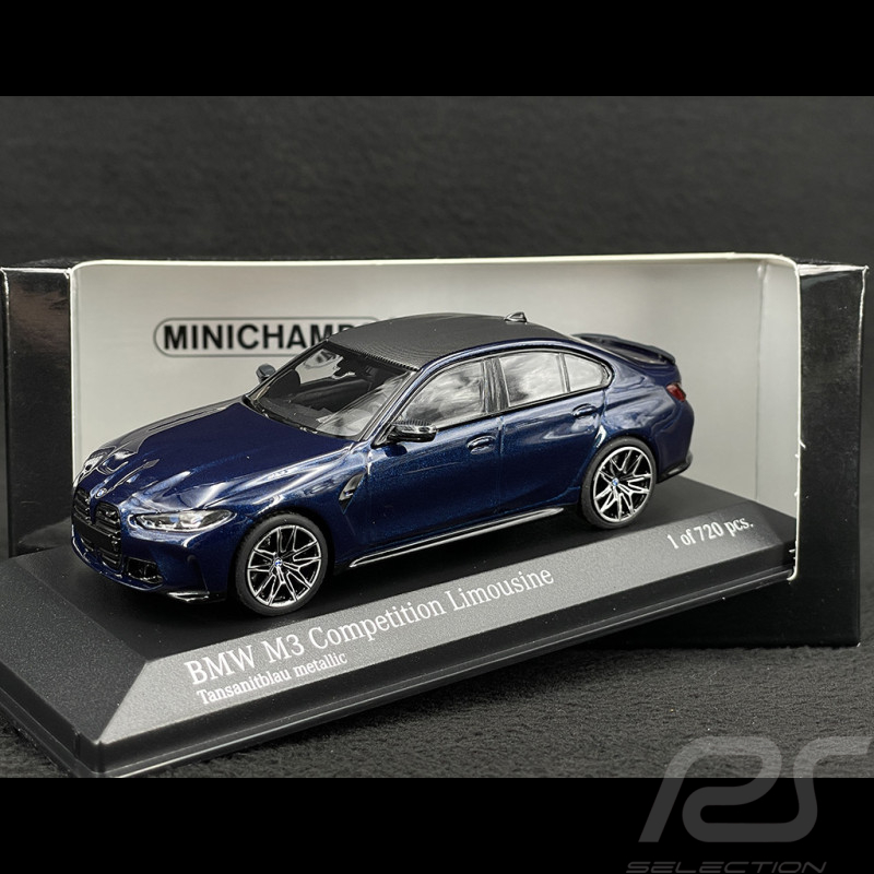 BMW M3 Competition Limousine 2020 Bleu Tanzanite 1/43 Minichamps 410020201