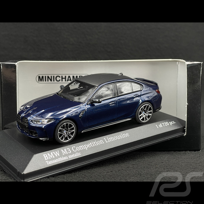 BMW M3 Competition Limousine 2020 Tansanite Blue 1/43 Minichamps 410020201