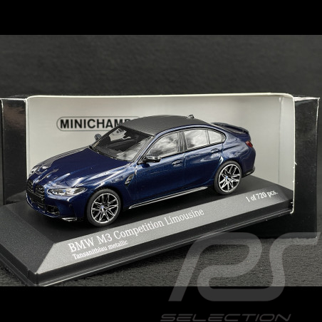 BMW M3 Competition Limousine 2020 Bleu Tanzanite 1/43 Minichamps 410020201