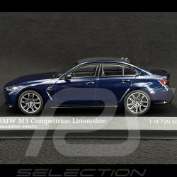 BMW M3 Competition Limousine 2020 Bleu Tanzanite 1/43 Minichamps 410020201