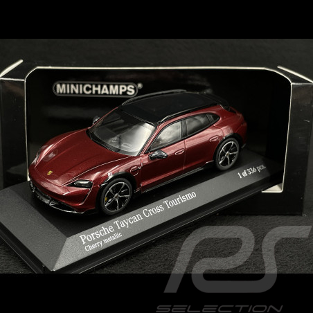 Porsche Taycan Cross Tourismo Turbo S 2019 Rouge Cerise Métallisé 1/43 Minichamps 410069300