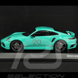 Porsche 911 Turbo S Type 992 2021 20ème Anniversaire Chine Vert Menthe Métallique 1/18 Minichamps 155069175