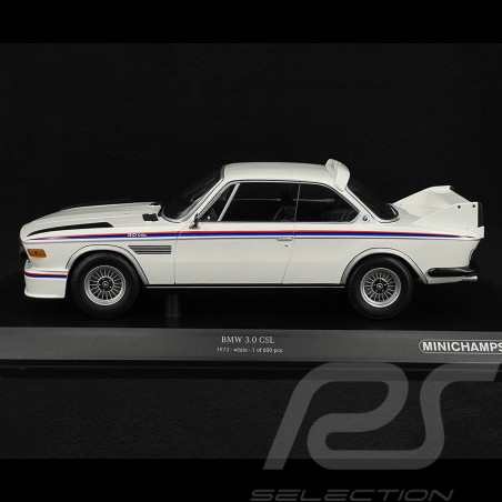 在庫定番1/18 BMW 3.0CSL 1973 / White, with Spoilers - MINICHAMPS 乗用車