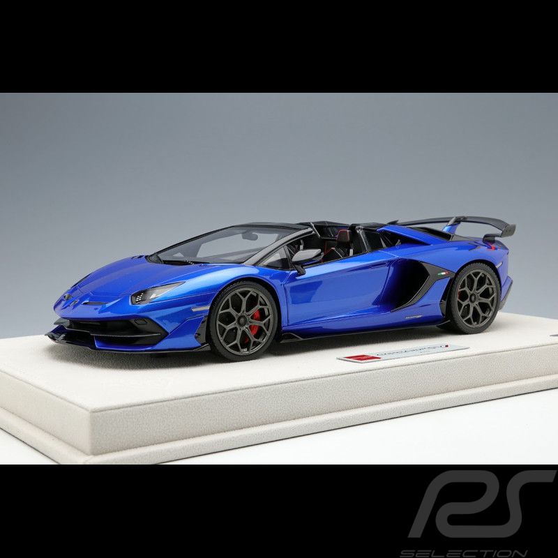 Lamborghini Aventador SVJ Roadster 2019 Bleu Nethans 1/18 MakeUp EML029C
