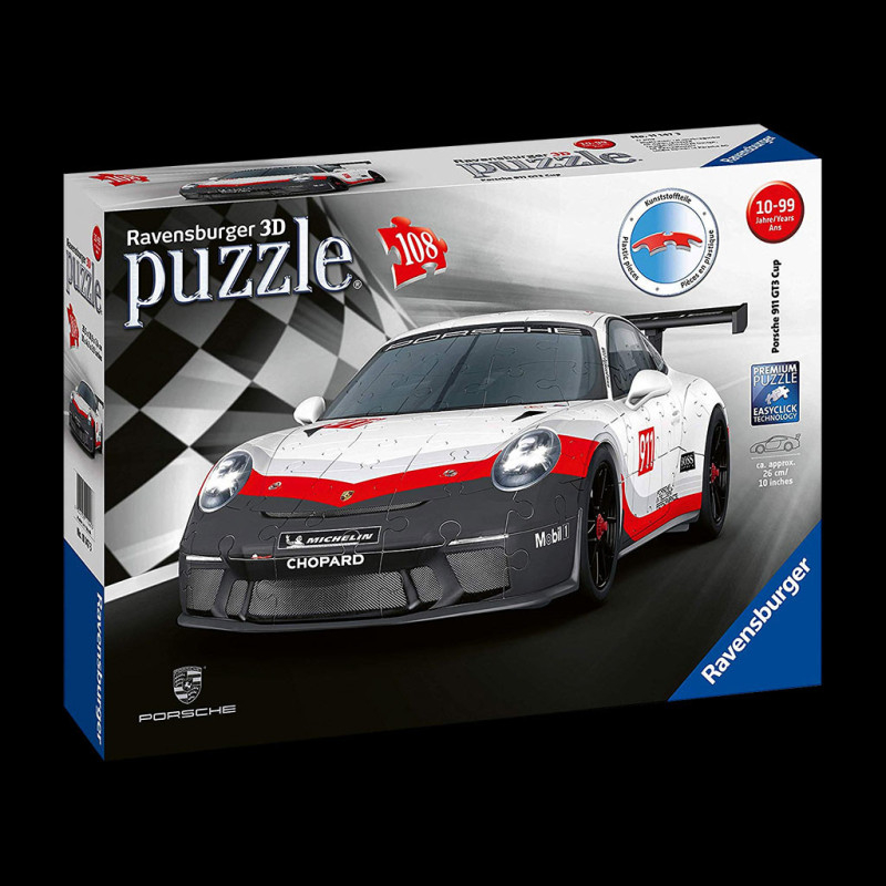 3D puzzle 108 pieces Porsche 911 GT3 Cup (with grid) - Ravensburger - Puzzle  Boulevard
