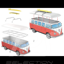 3D Puzzle Volkswagen Bully Transporter T1 Red / White 162 pièces 1/18 Ravensburger 125166