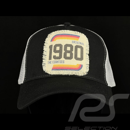 Anniversary Hat Vintage 1980 Eighties Trucker Black / Grey