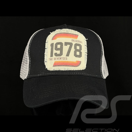 Anniversary Cap Vintage 1978 Seventies Trucker Black / Grey