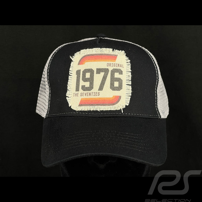 Anniversary Cap Jahrgang 1976 Seventies Trucker Schwarz / Grau