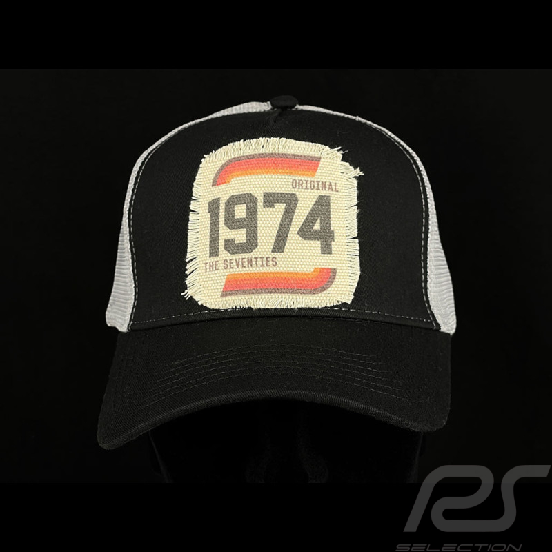 Anniversary Cap Jahrgang 1974 Seventies Trucker Schwarz / Grau