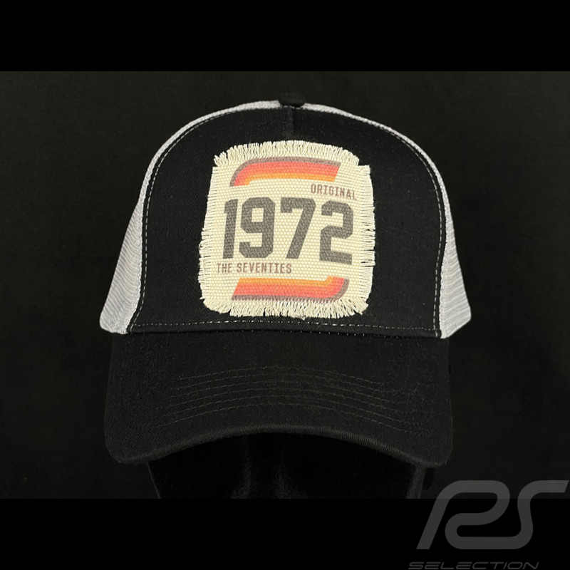 Anniversary Cap Jahrgang 1972 Seventies Trucker Schwarz / Grau