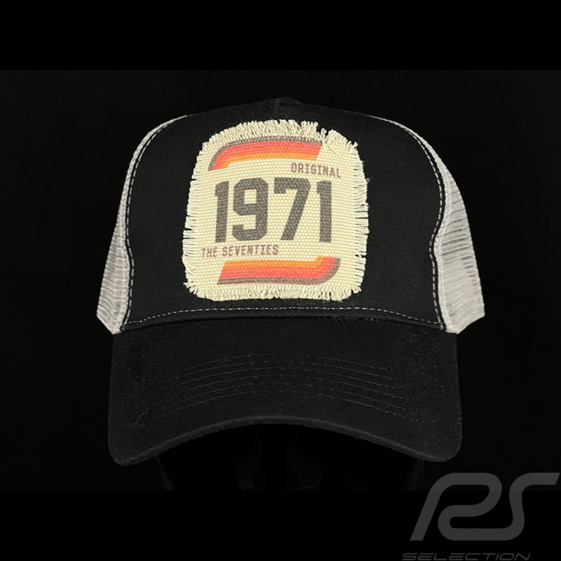 Anniversary Cap Jahrgang 1971 Seventies Trucker Schwarz / Grau