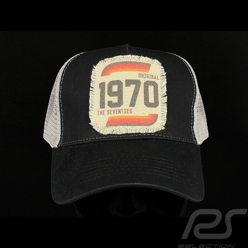 Anniversary Cap Jahrgang 1970 Seventies Trucker Schwarz / Grau