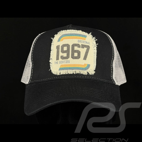 Anniversary Hat Vintage 1967 Sixties Trucker Black / Grey