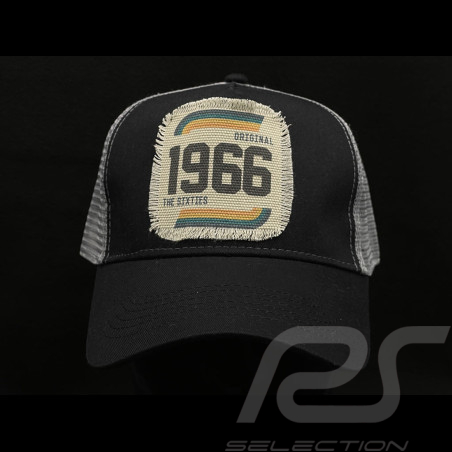Anniversary Hat Vintage 1966 Sixties Trucker Black / Grey