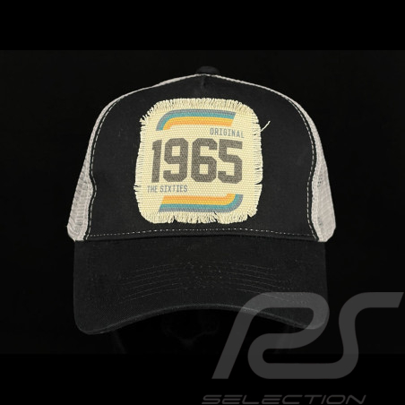 Anniversary Hat Vintage 1965 Sixties Trucker Black / Grey