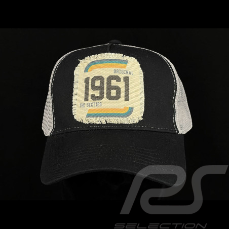Anniversary Hat Vintage 1961 Sixties Trucker Black / Grey