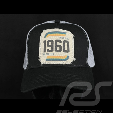 Anniversary Hat Vintage 1960 Sixties Trucker Black / Grey