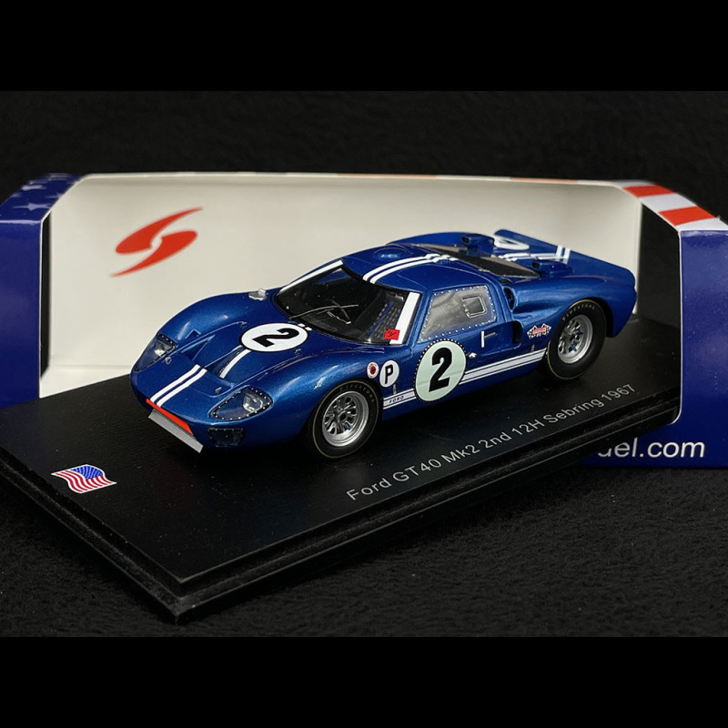 Ford GT40 Mk II n° 2 2nd 24h Daytona 1967 1/43 Spark US259