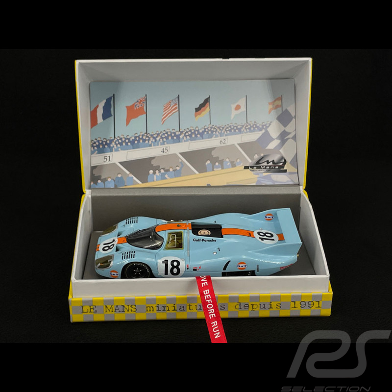 Slot car Porsche 917 LH Le Mans 1971 n° 18 JWA Gulf 1/32 Le Mans miniatures 13207118M