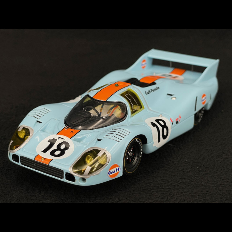 Porsche Slot car 917 LH Le Mans 1971 n° 18 JWA Gulf 1/32 Le Mans