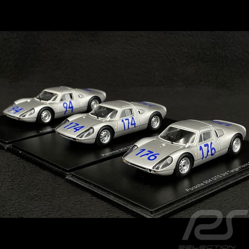 Set de 3 Porsche 904 GTS Targa Florio 1965 1/43 Spark